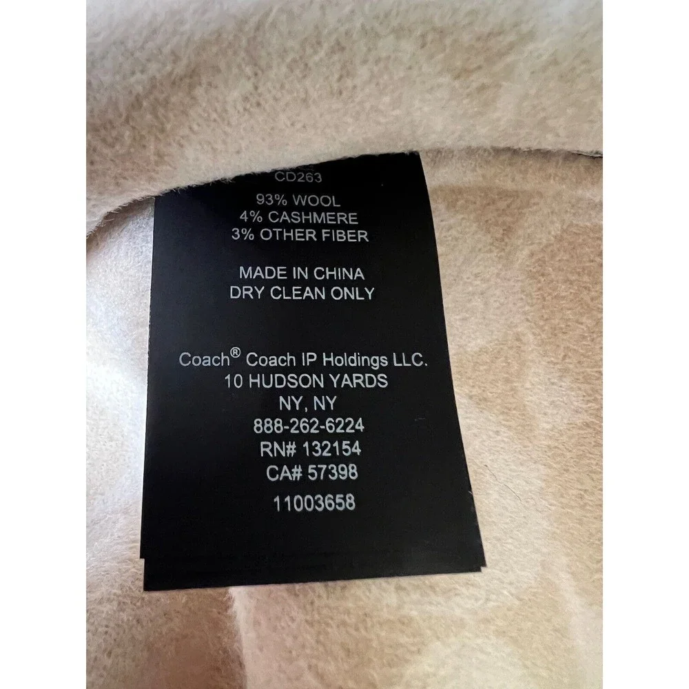 Coach Double Face Experimental Cape Oatmeal Women’s Size XS/S‎